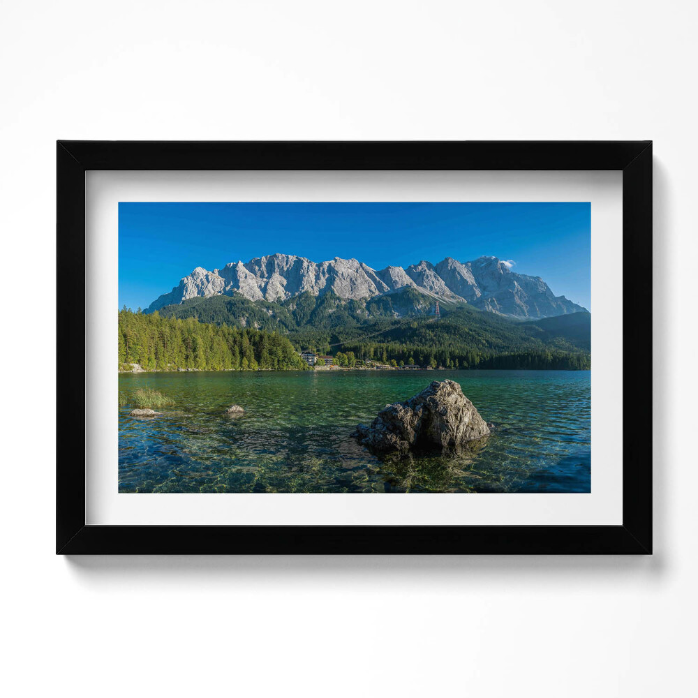 Kép keretben Zugspitze csúcs Németország