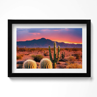 Keretezett kép Naplemente a sivatagban