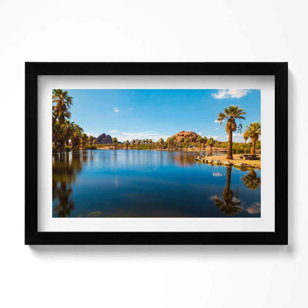 Kép keretben A Papago Park tájképe