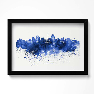 Kép keretben San Antonio akvarellpanoráma