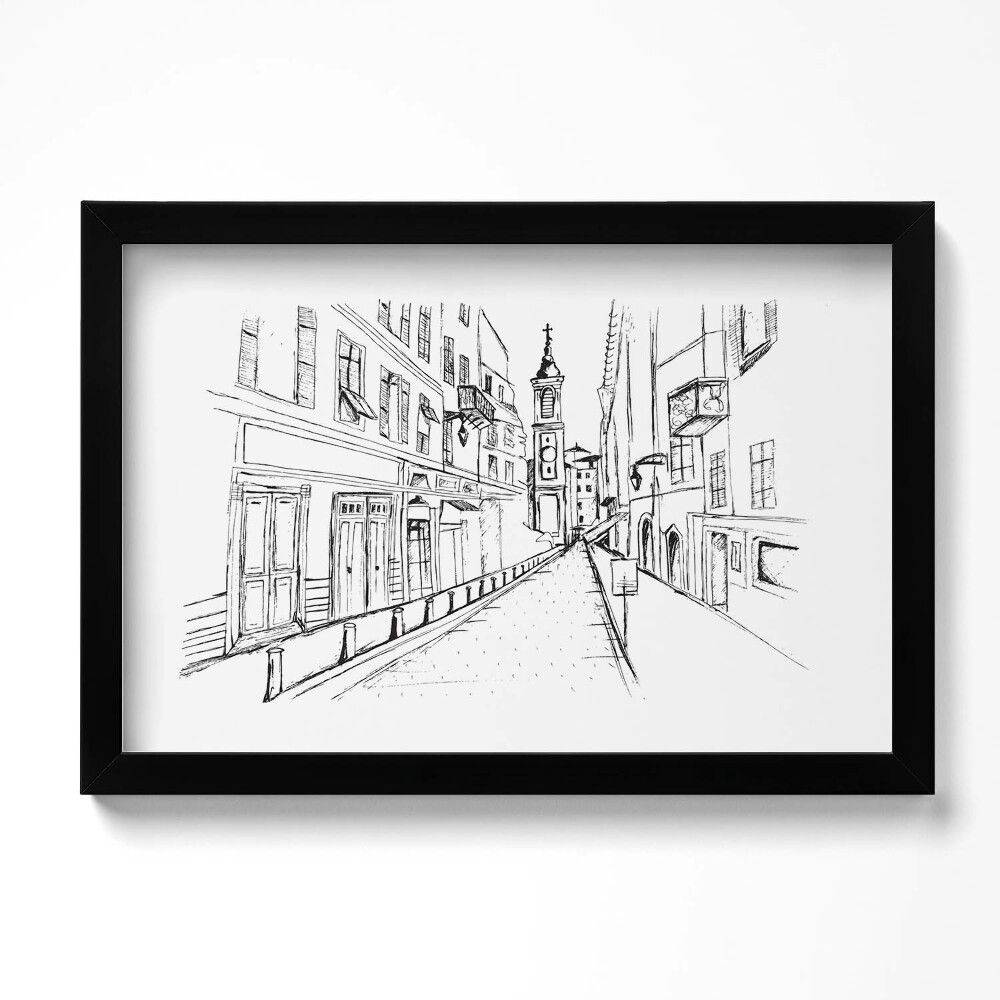 Keretezett kép Drawing of a city Provence