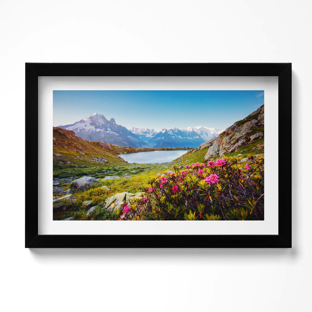 Kép keretben Mont Blanc Chamonix gleccser