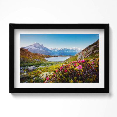 Kép keretben Mont Blanc Chamonix gleccser