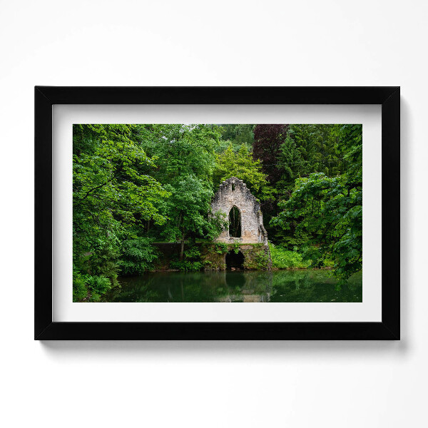 Kép keretben Romins of an old chapel Chamonix France