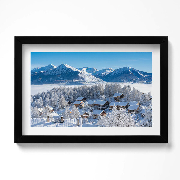 Kép keretben Laye hó az Alpokban