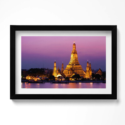 Kép keretben Templom Bangkokban Thaiföld