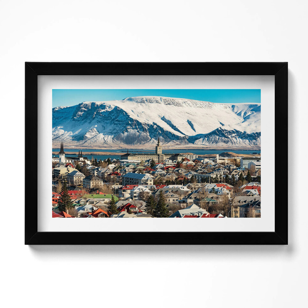 Keretezett kép View of Reykjavík Iceland