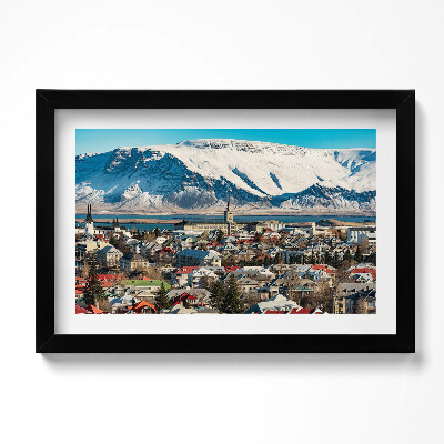 Keretezett kép View of Reykjavík Iceland