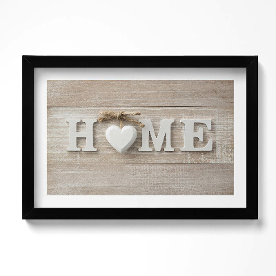 Keretezett kép Otthon felirat