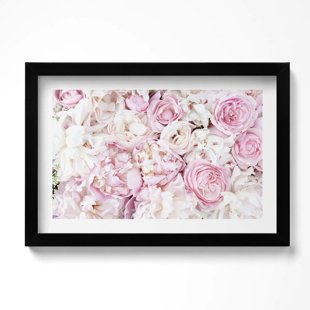 Keretezett kép Bazsarózsa csokor