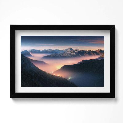 Kép keretben Hegycsúcsok Tájkép