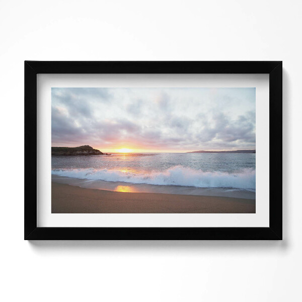 Kép keretben Tengerpart és naplemente
