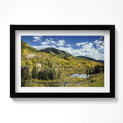 Keretezett kép Tájkép hegyi növényzet