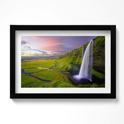 Kép keretben Fél és vízesés tájkép