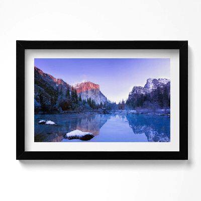 Keretezett kép Téli táj tó