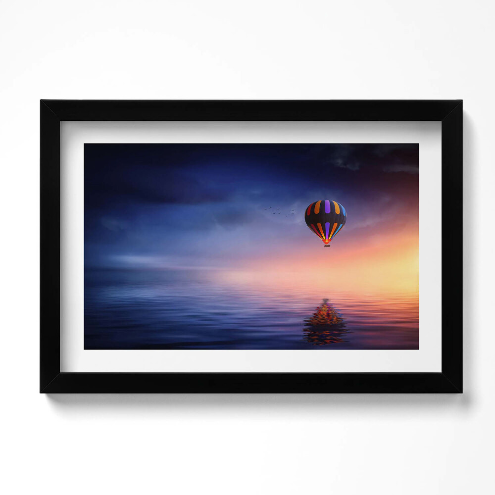 Keretezett kép Ballon a víz felett