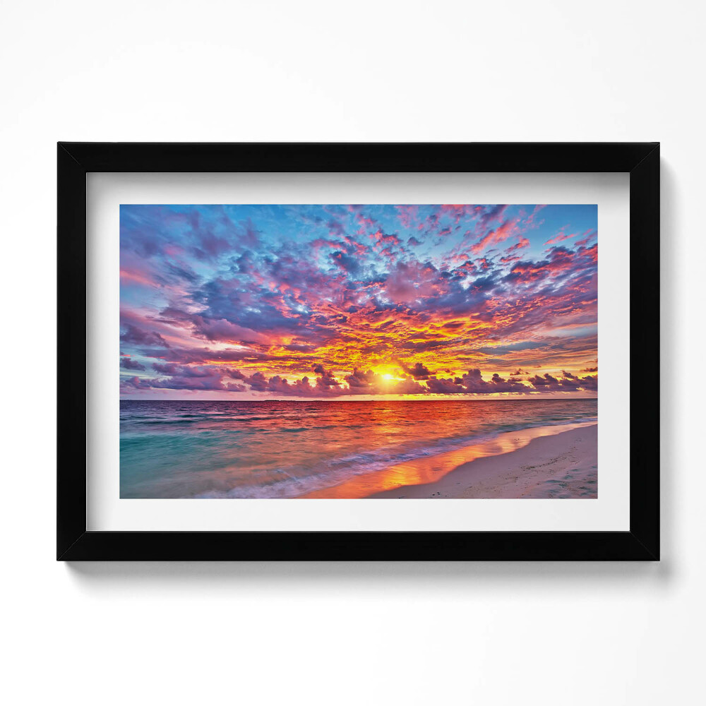 Kép keretben Naplemente a tenger felett Naplemente a tenger felett