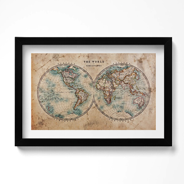 Kép keretben Old world map