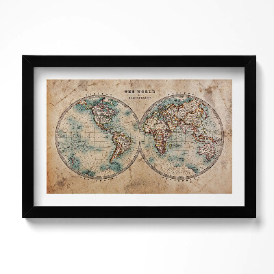Kép keretben Old world map