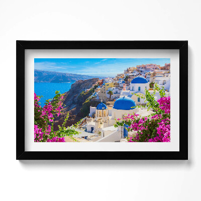 Kép keretben Kilátás a görög építészetre Santoriniben