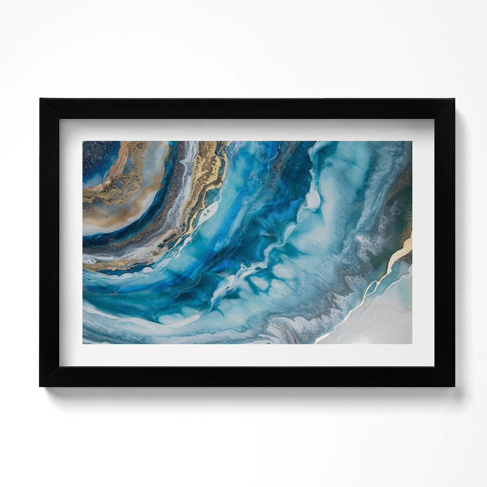 Kép keretben Kék absztrakt márvány