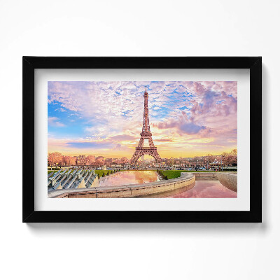 Kép keretben Romantikus kilátás az Eiffel-toronyra Párizsban