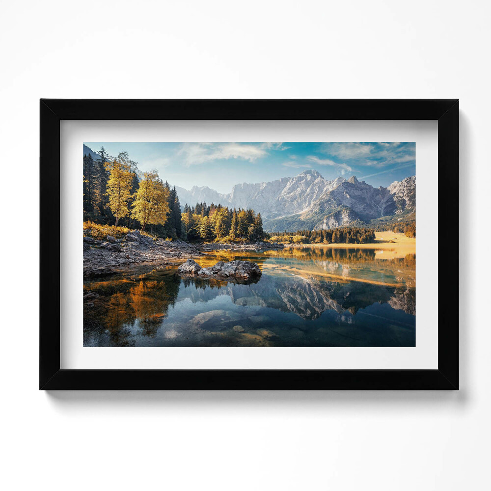 Kép keretben Beautiful mountain landscape with lake