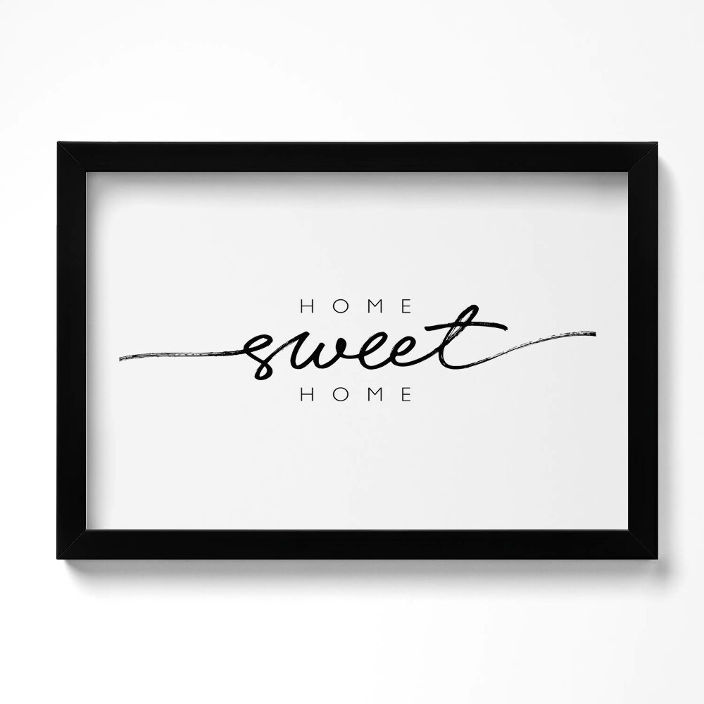 Keretezett kép Dekoratív felirat lakás számára "HOME SWEET HOME"