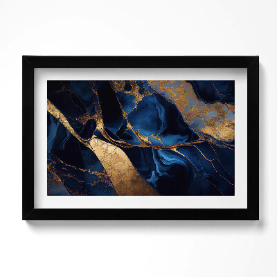 Kép keretben Márvány és arany textúra absztrakció