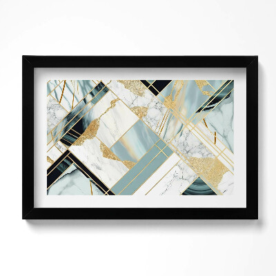 Kép keretben Geometriai absztrakció arannyal