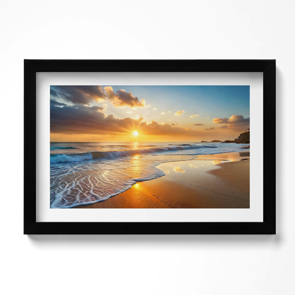 Kép keretben Naplemente a tenger felett