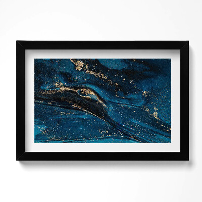 Keretezett kép Folyékony absztrakció arany részecskékkel