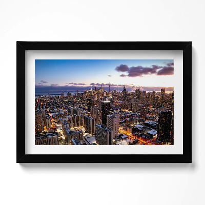 Kép keretben Madártávlatból nagyvárosi építészet