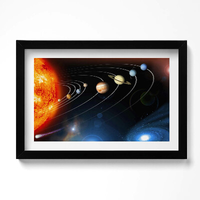 Keretezett kép Naprendszer - bolygók illusztrációja