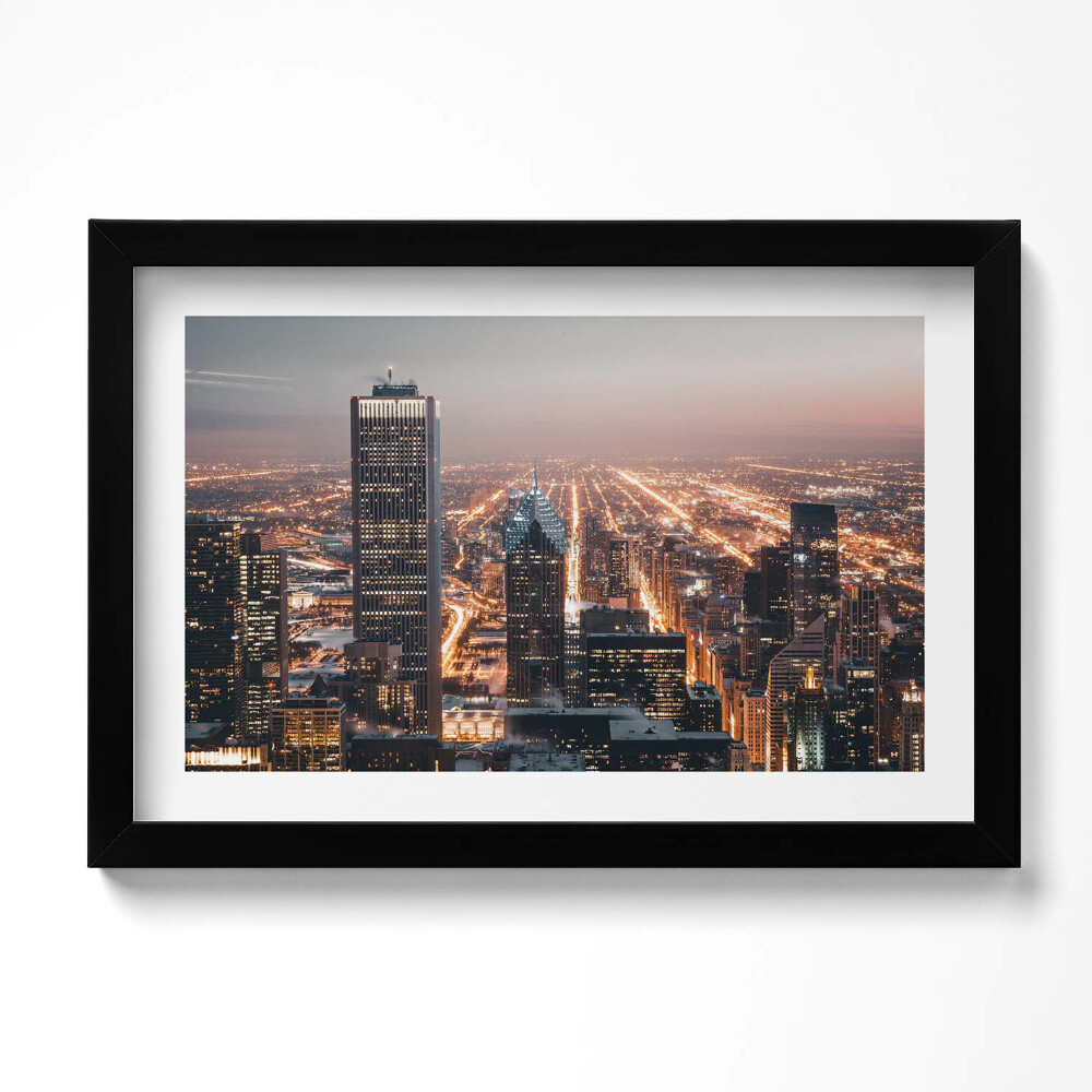 Kép keretben Esti város