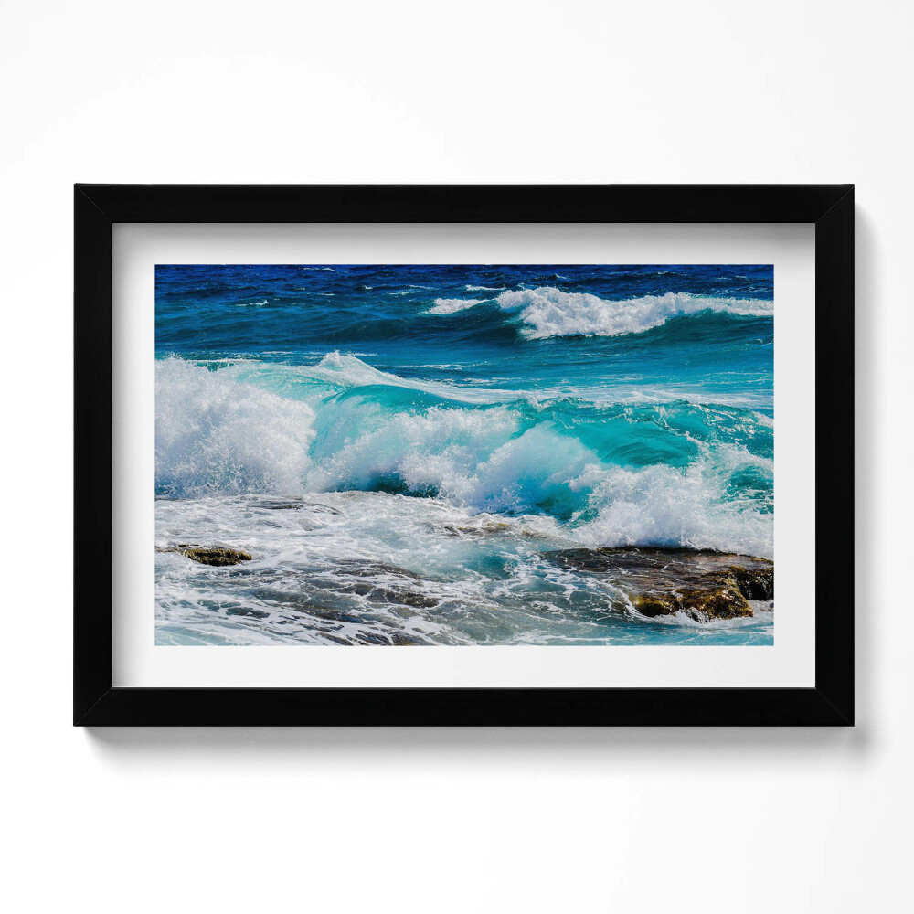 Kép keretben Tenger kék vízi hullámok