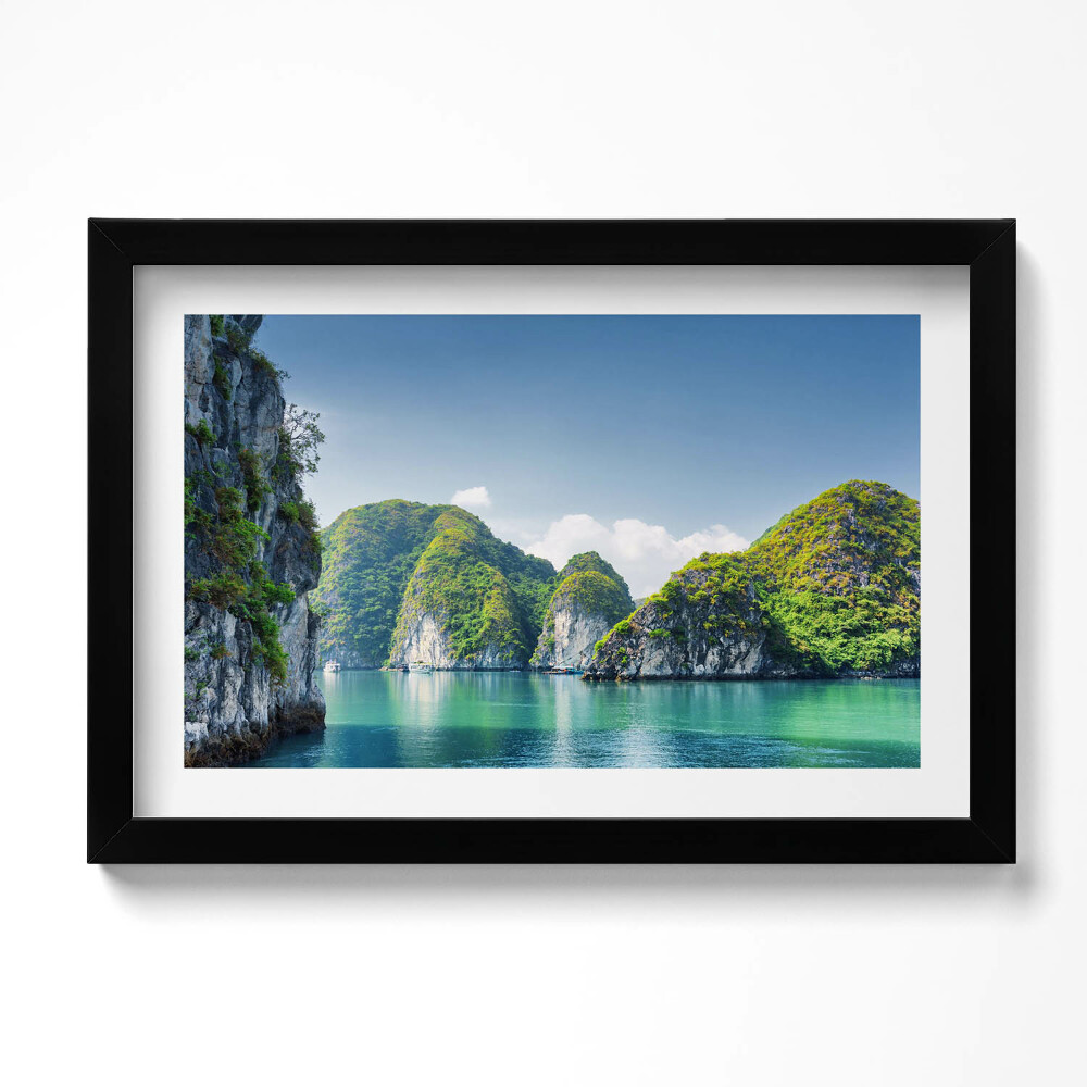 Kép keretben Türkiz tenger és sziklák