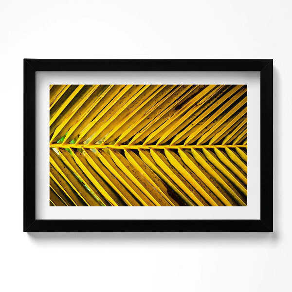 Kép keretben Aranyló levelek egy növényen