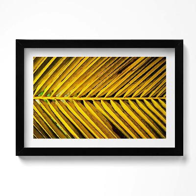 Kép keretben Aranyló levelek egy növényen