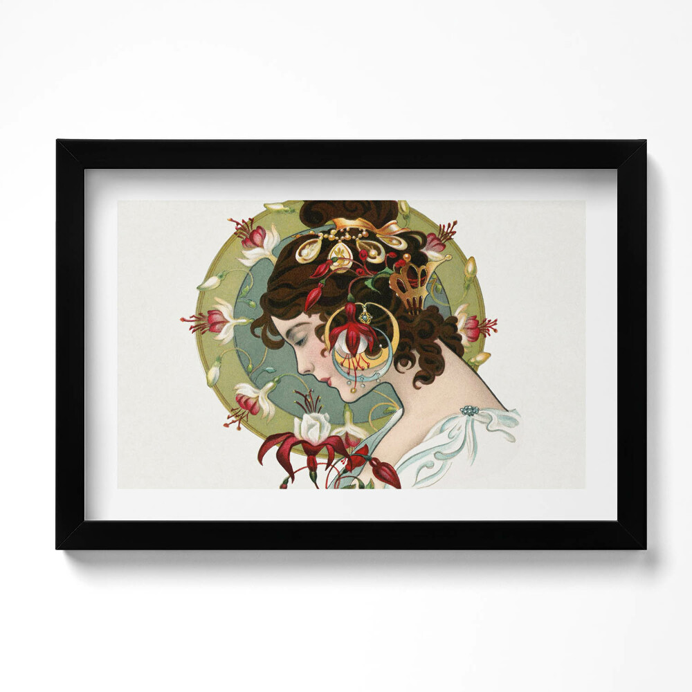 Kép keretben Egy gyönyörű nő portréja