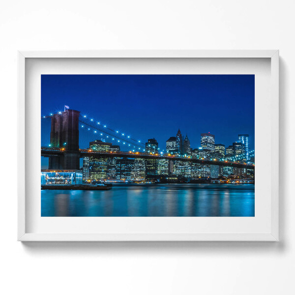 Kép keretben Éjjeli városkép és híd