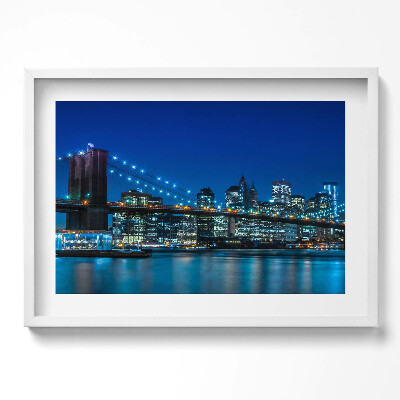 Kép keretben Éjjeli városkép és híd