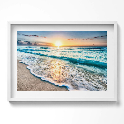 Kép keretben Naplemente a tengerparton