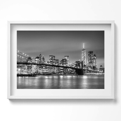 Kép keretben New York-i városkép éjjel