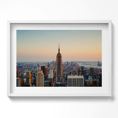 Kép keretben Empire State Building naplementében