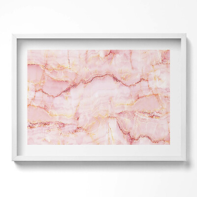 Kép keretben Rózsaszín márvány mintázat