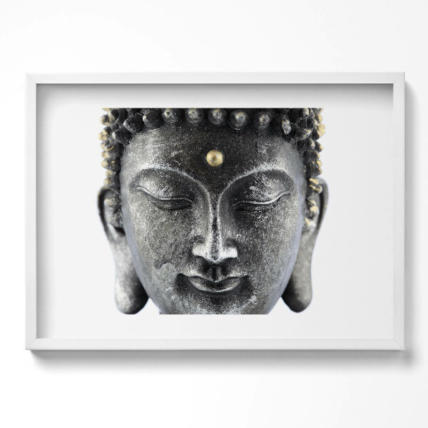 Kép keretben Buddha fej békés arckifejezés
