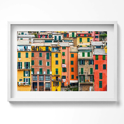 Kép keretben Színes házak tömbje