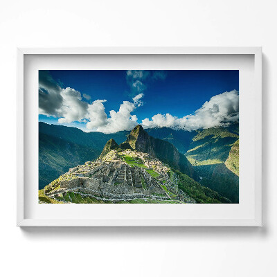 Kép keretben Machu Picchu hegyvidéki táj