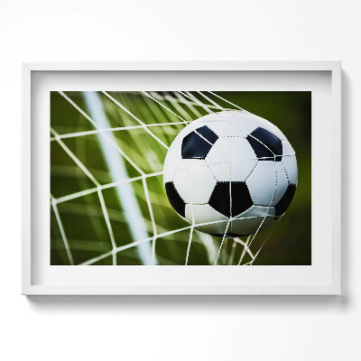 Kép keretben Foci labda a hálóban